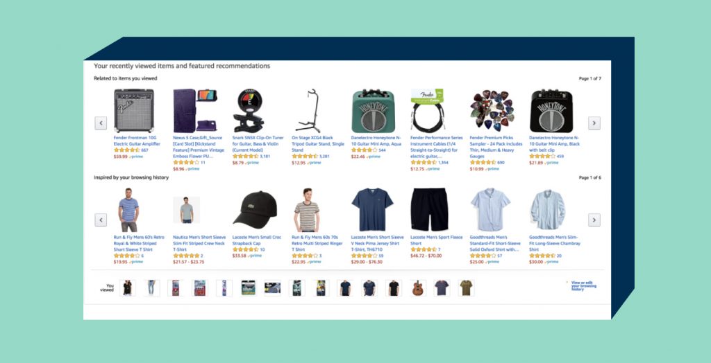 amazon recommendations single session