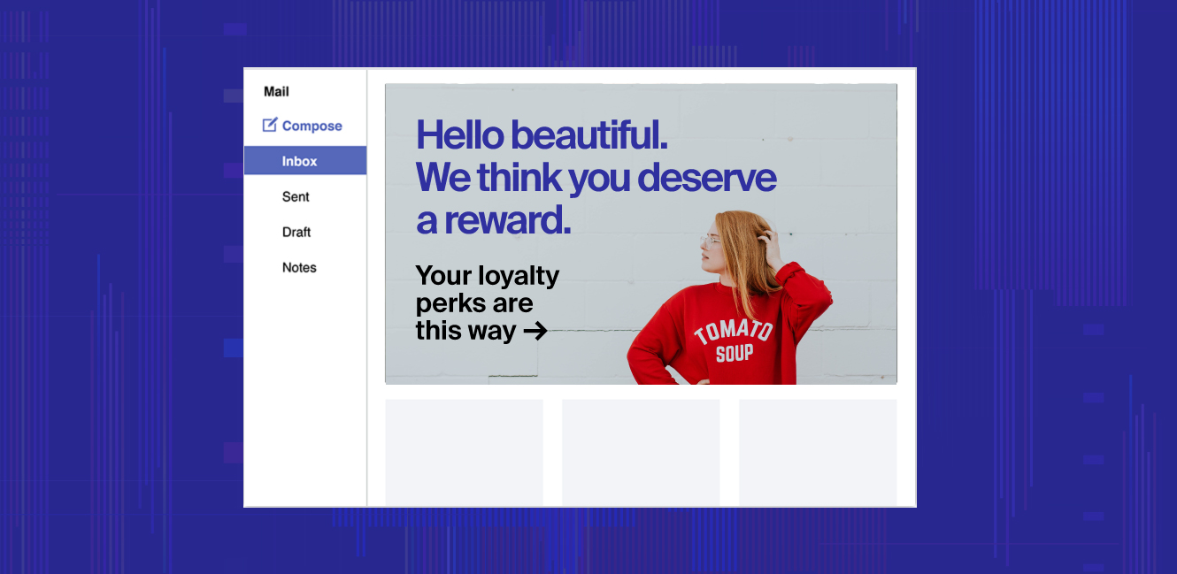 An email campaign using Dynamic Yield audience data to target VIP customers